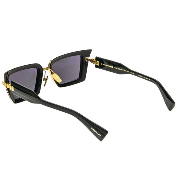 NEW BALMAIN ADMIRABLE BPS-130A BLACK 52-20-145 UNISEX SUNGLASSES AUTHENTIC - Picture 5 of 8